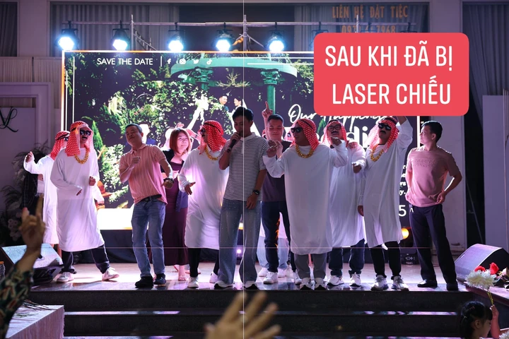 Máy ảnh bị laze chiếu