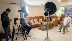 Quay phỏng vấn khi sản xuất phim doanh nghiệp