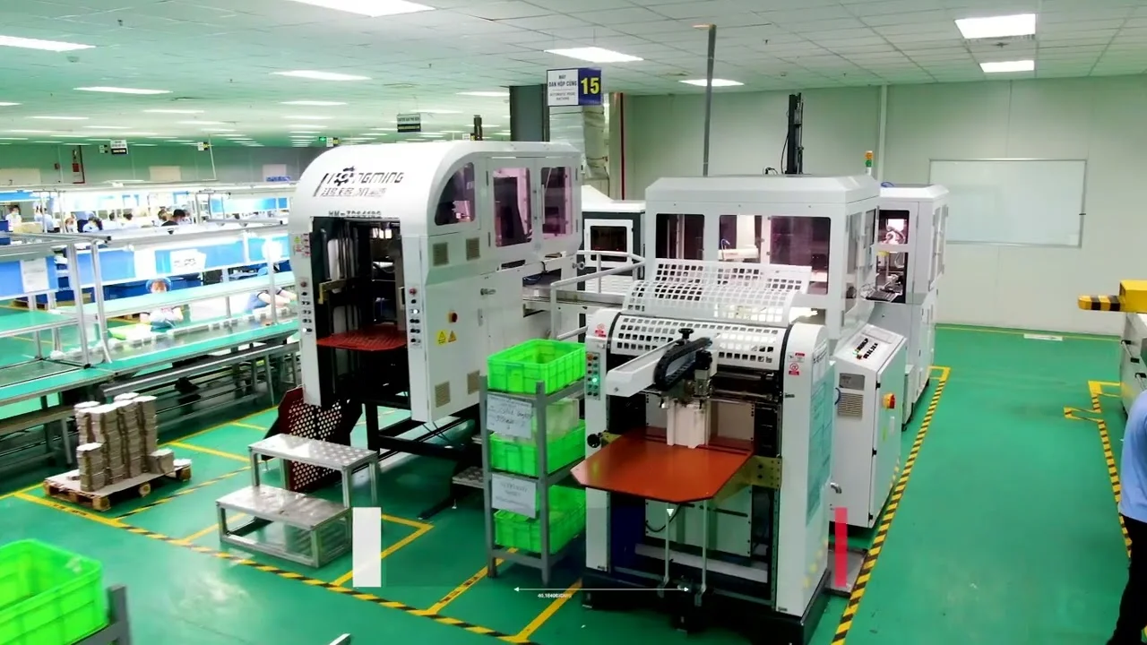 Automated packaging and conveyor line filming in Vietnam